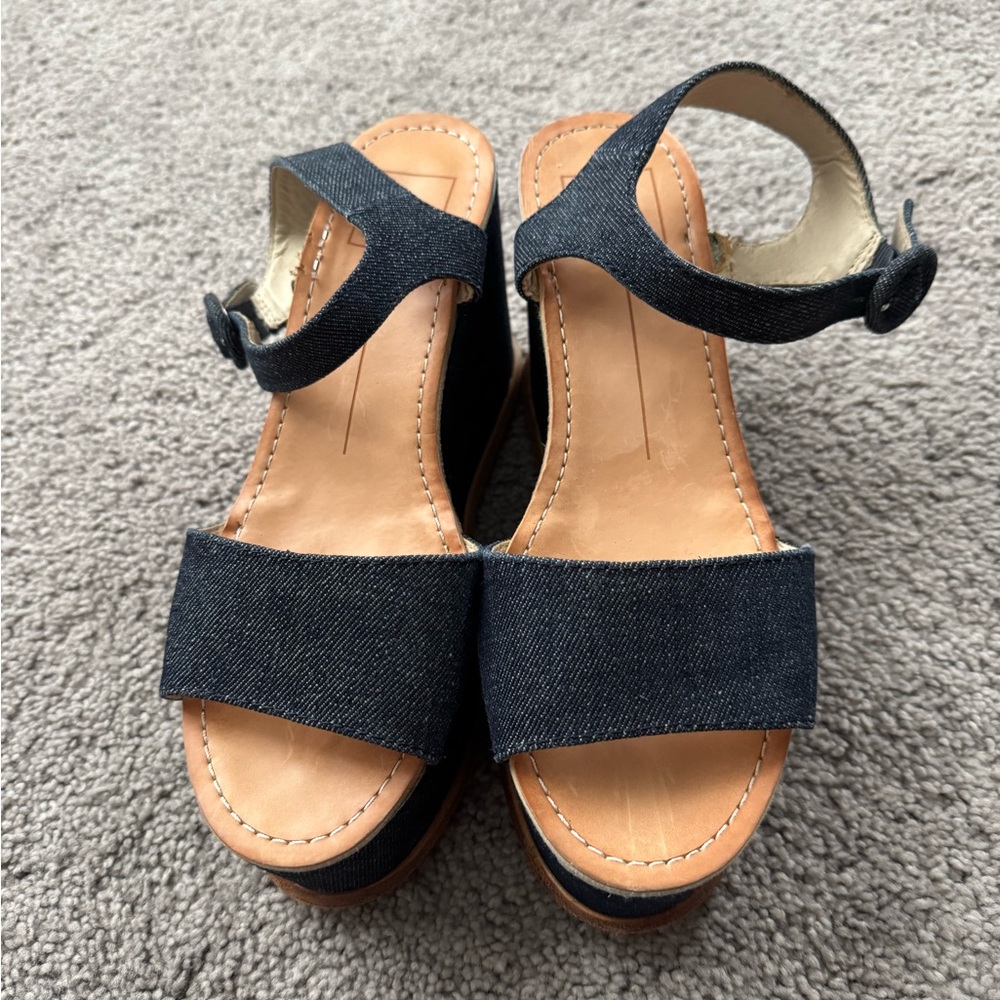 Dolce Vita Denim Blue and leather Sandals